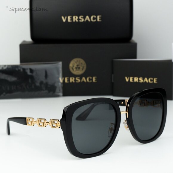 Versace Women Sunglasses Black Grey Butterfly VE4407D GB1/87 NEW AUTHENTIC main image 6